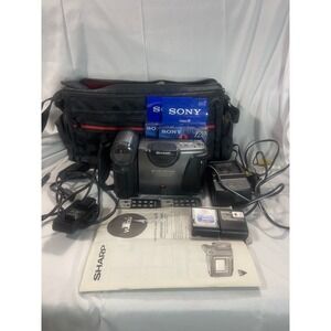 Sharp Viewcam VL-E33U 8mm Video Camera Camcorder with Sony Tapes and Bag WORKS